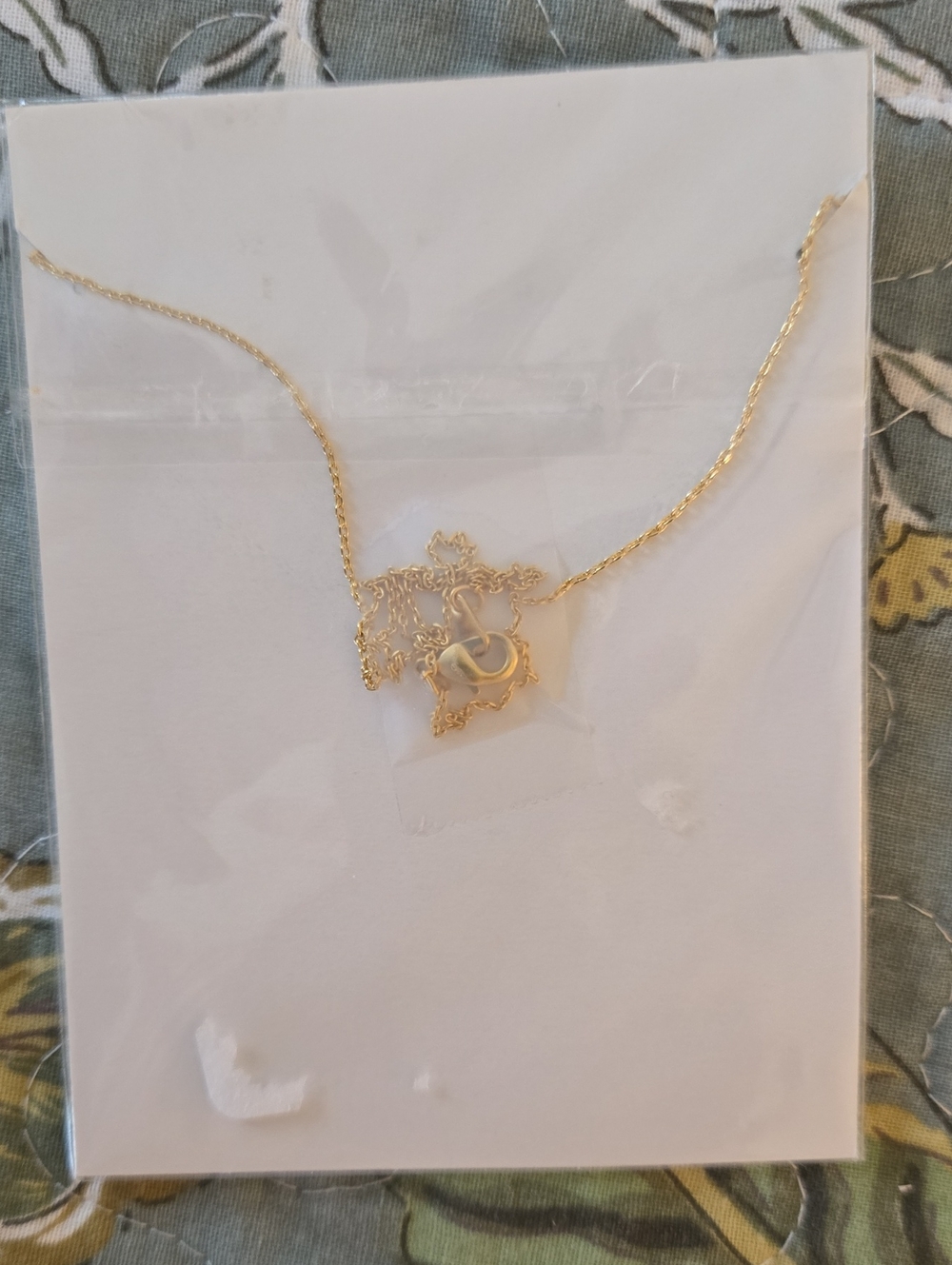 Cameron Rose 14K Gold Dipped Initial J Necklace - Swarovski - Picture 2 of 3